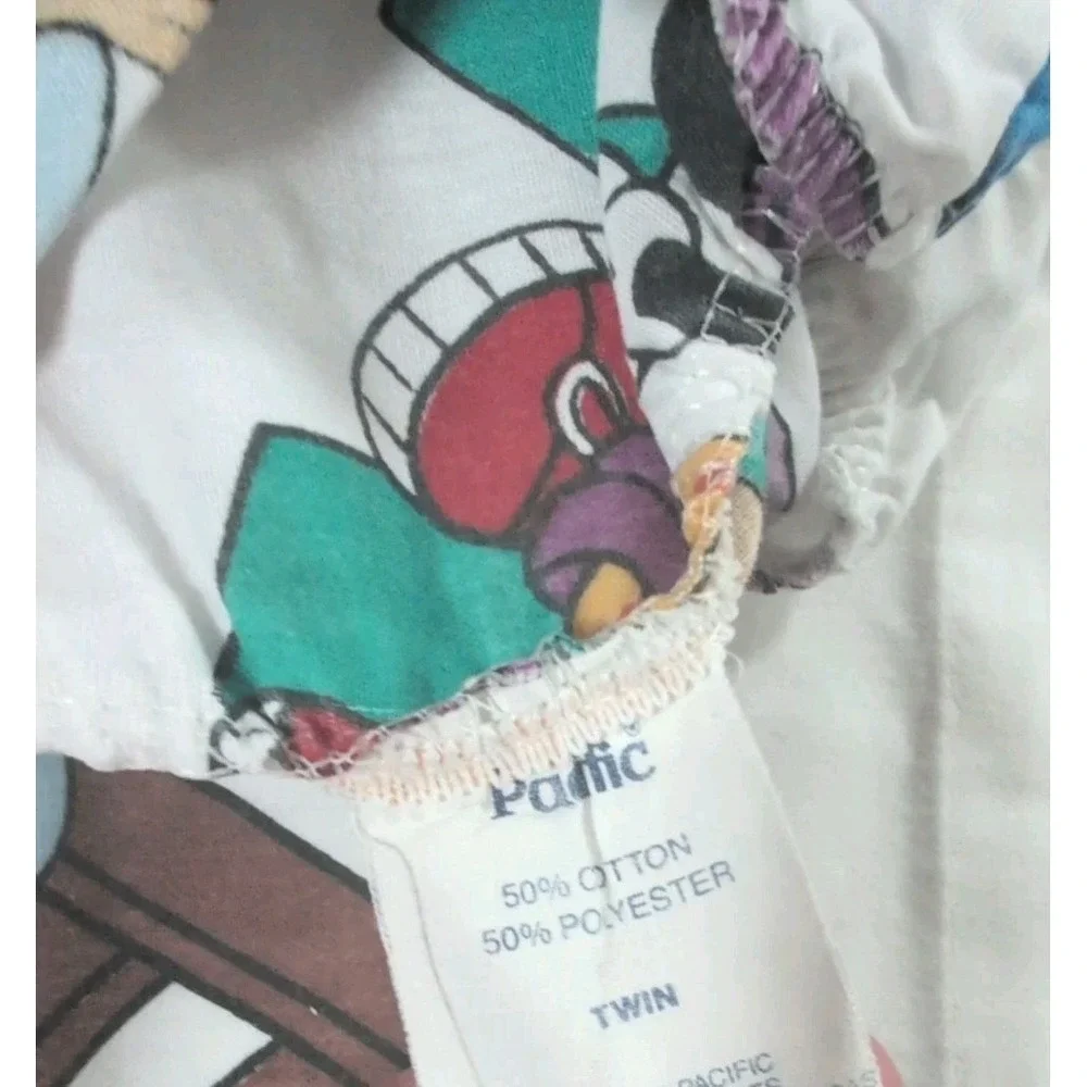 Vintage 90's 3 Piece Pacific Walt Disney Mickey Minnie Alphabet Twin Sheet Set